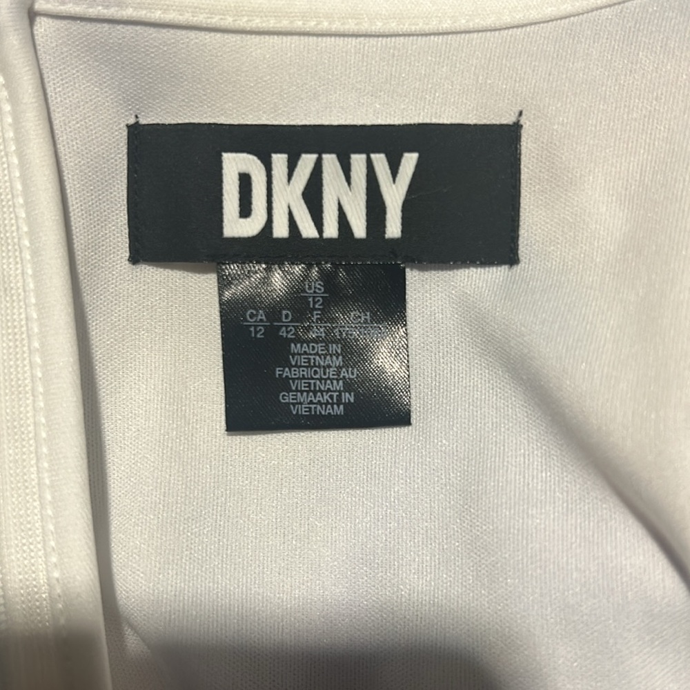 DKNY Blue and Pink Wrap Sundress with Bishop Sleeves - Picture 12 of 12